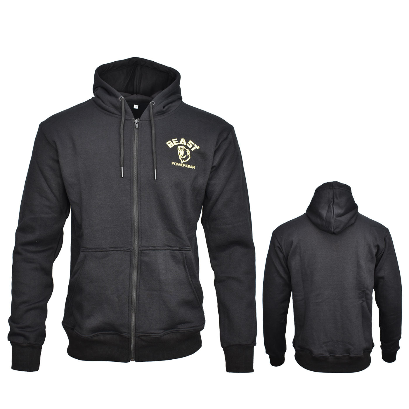 Athletic Black Zip-Up Hoodie