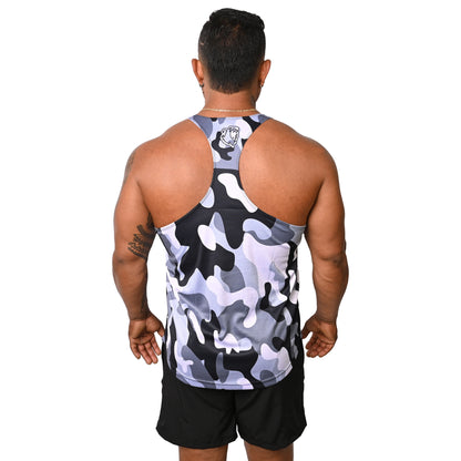 Gray Camo Stringer Tank Top