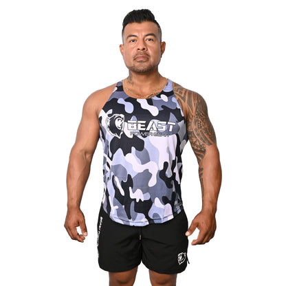 Gray Camo Stringer Tank Top