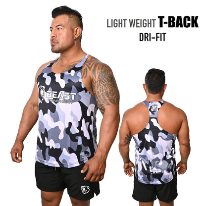 Gray Camo Stringer Tank Top