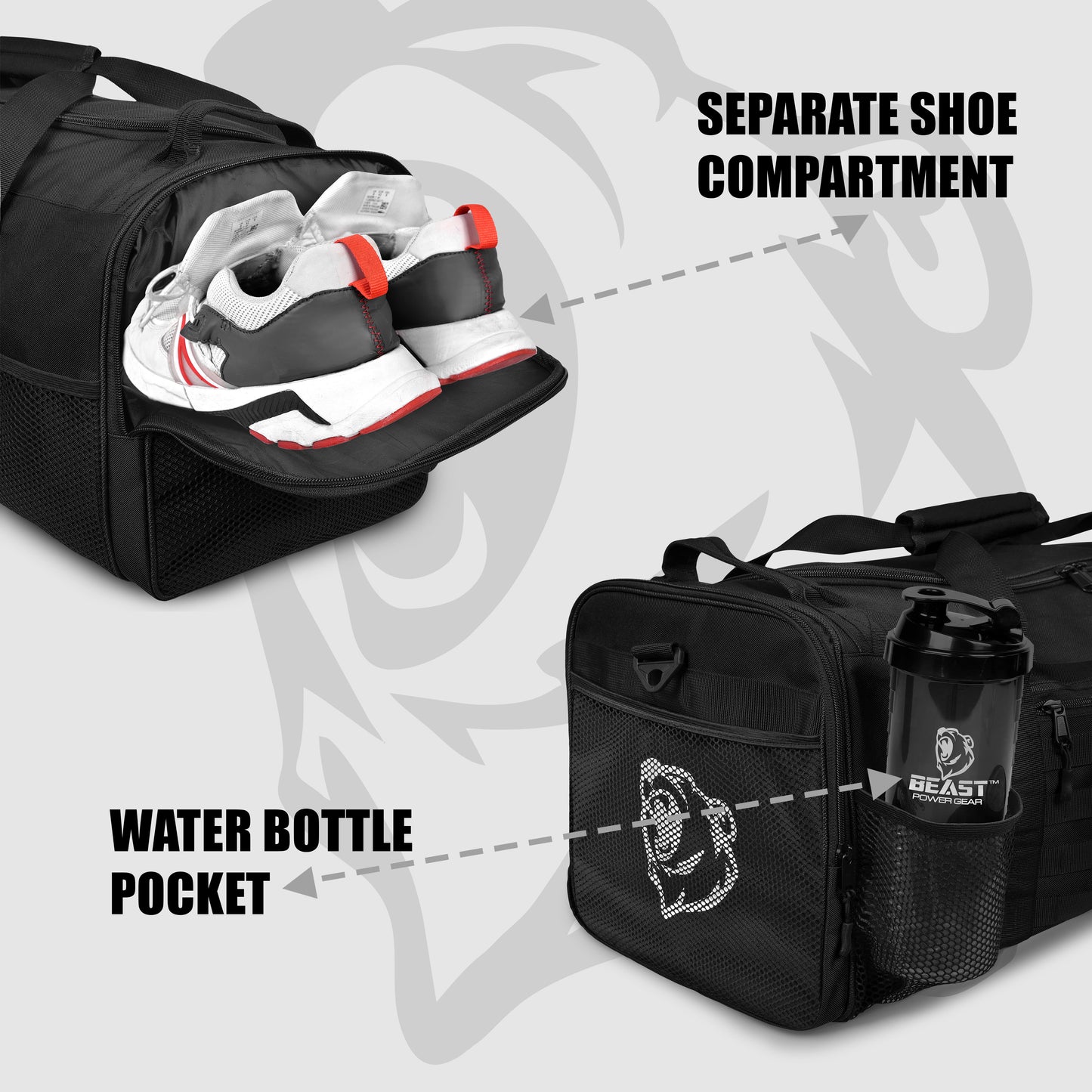 Duffle Gym Bag (Black)