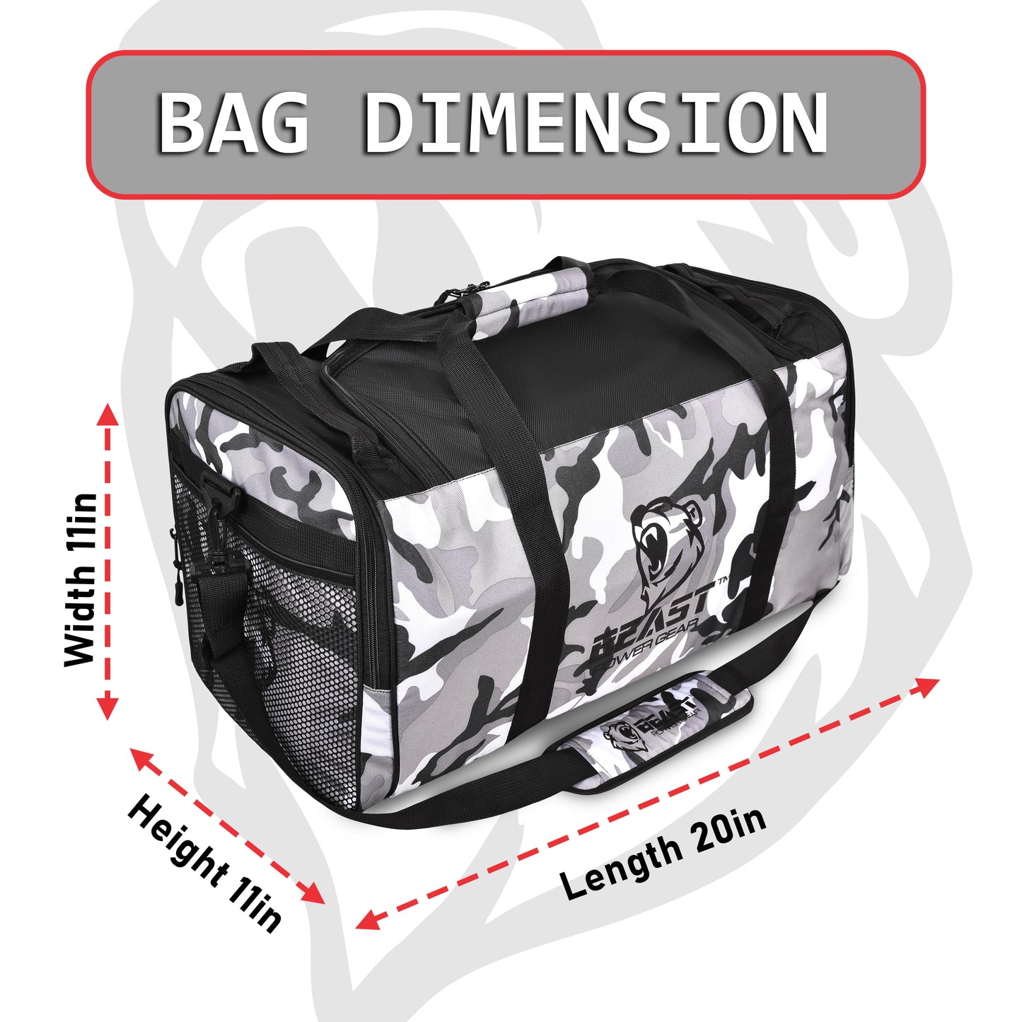 Duffle Gym Bag (Gray/Camo)