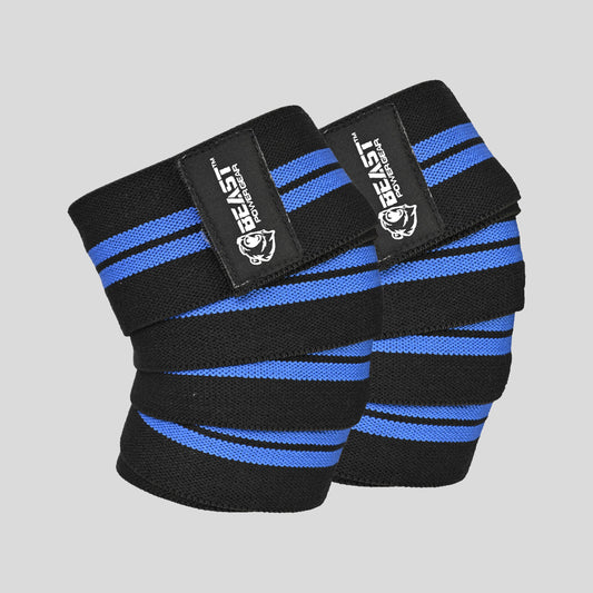 Knee Wraps 98" Black/Blue