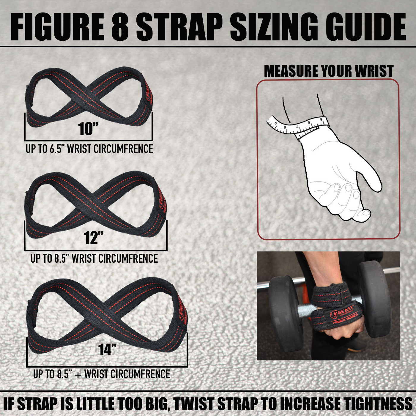  Figure 8 Lifting Straps For Deadlift, Powerlifting, Strongman,  & Cross Training Strong Weightlifting Wrist Straps For Men, Women(Black,  Small) : Sports & Outdoors
