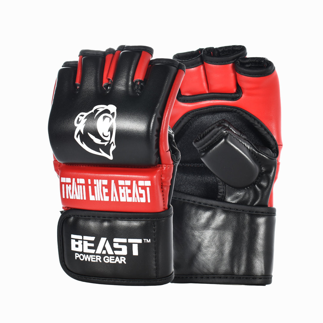 MMA GLOVES - BLACK/RED