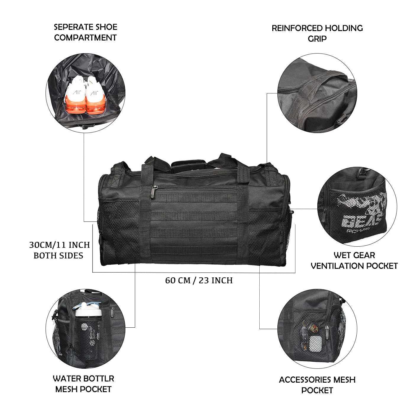 Ventilated 2025 gym bag