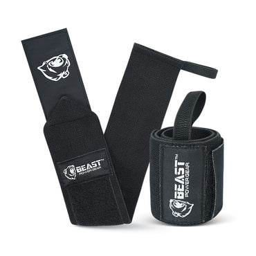 HEAVY DUTY WRIST WRAPS (SOLID BLACK)