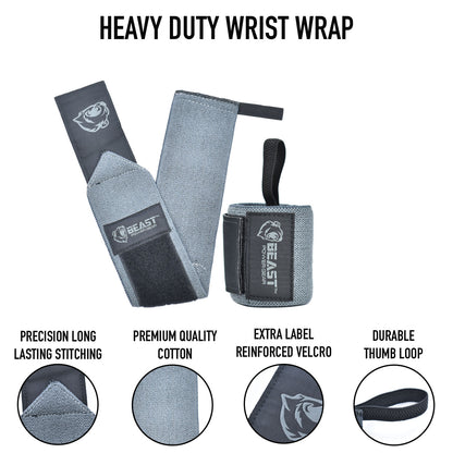 HEAVY DUTY WRIST WRAP - GRAY