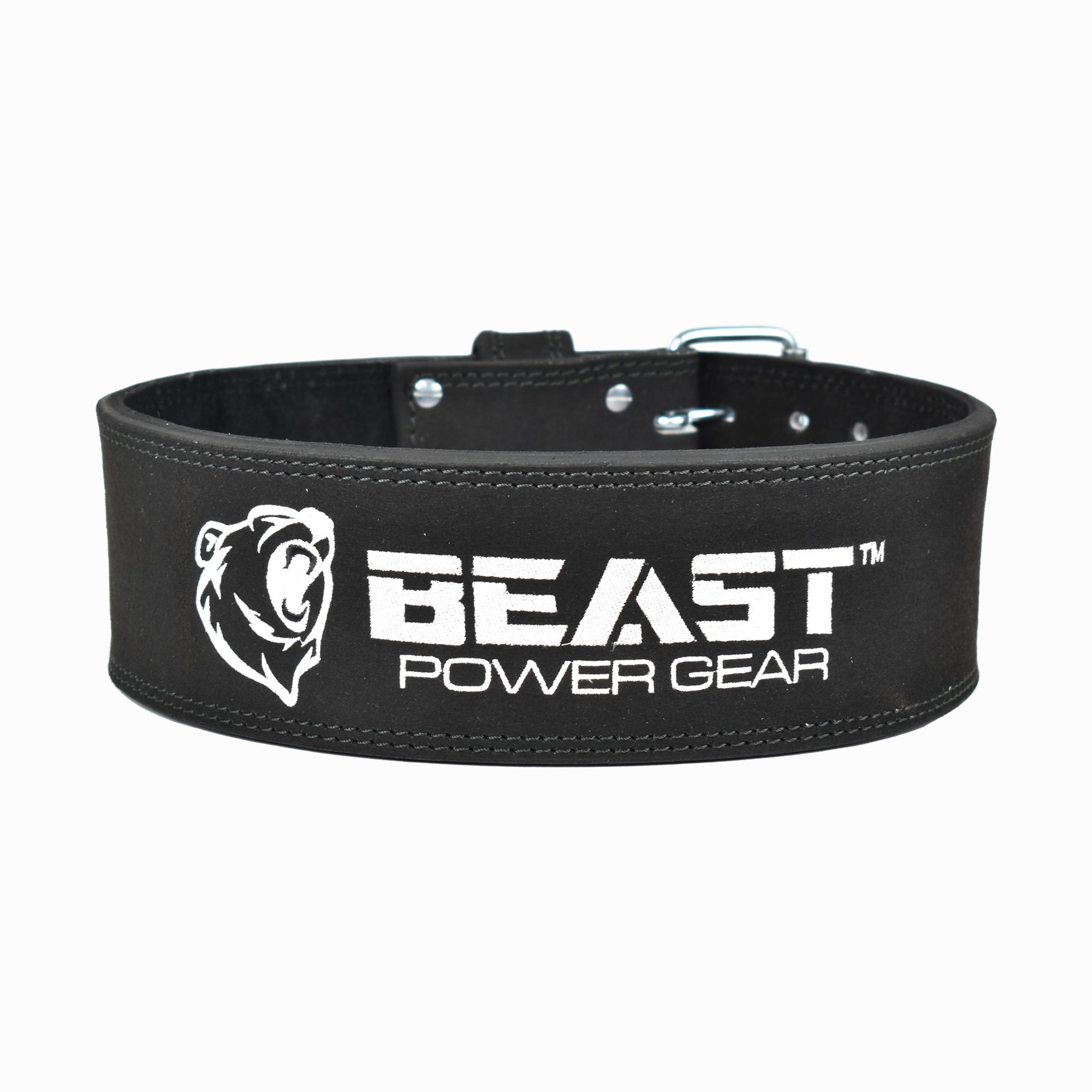 Beast Gear PowerBelt - Premium Double Prong Powerlifting Belt 4 x