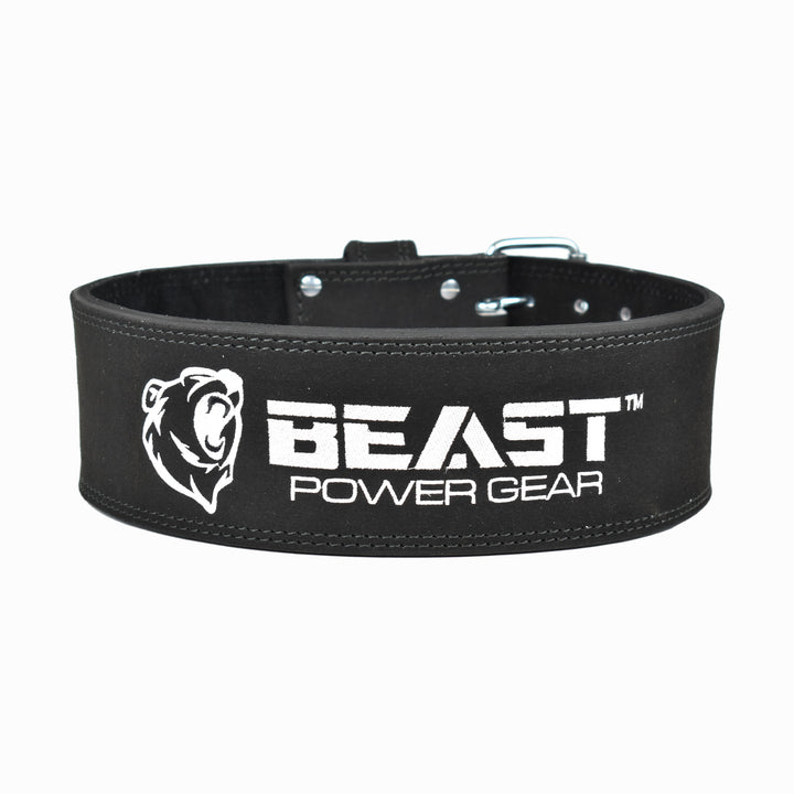 POWERLIFTING BELT 10MM BLACK- FREE STRAP