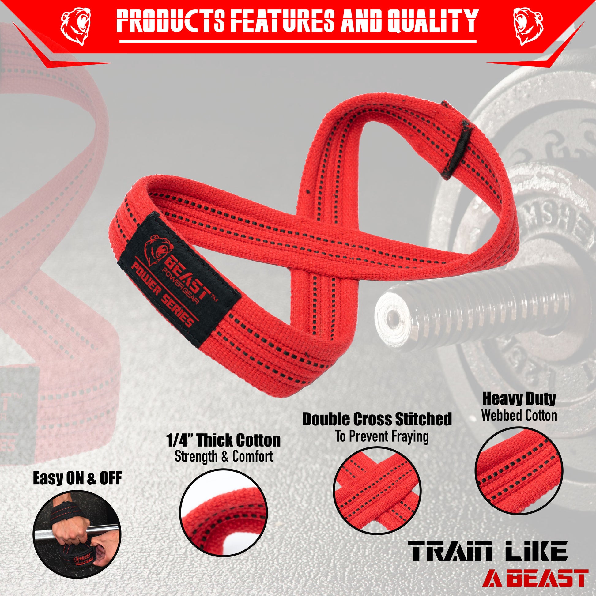 SBD Figure 8 Lifting Straps – Inner Strength Products